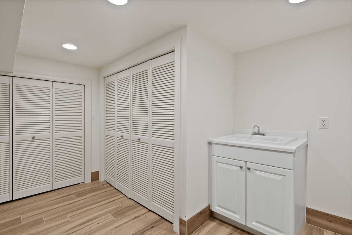 Built-in closets in the new bedrooms
