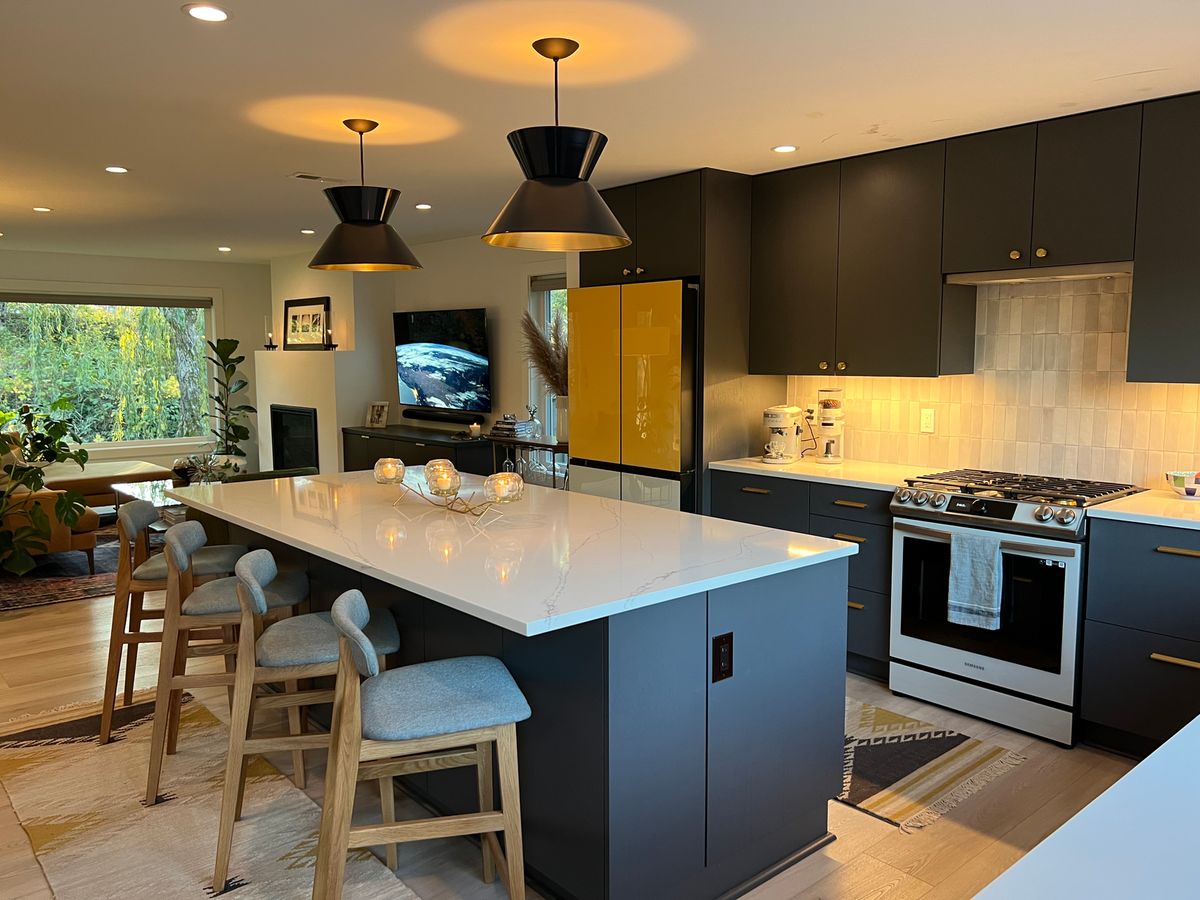 SW Portland whole-home remodel — finished kitchen and dining after construction